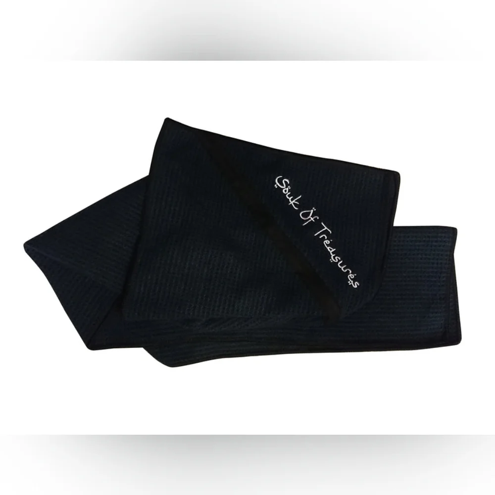 SOUK OF TREASURES Zippered Sport / Golf / Gym Towel w/ loop & zip pocket long